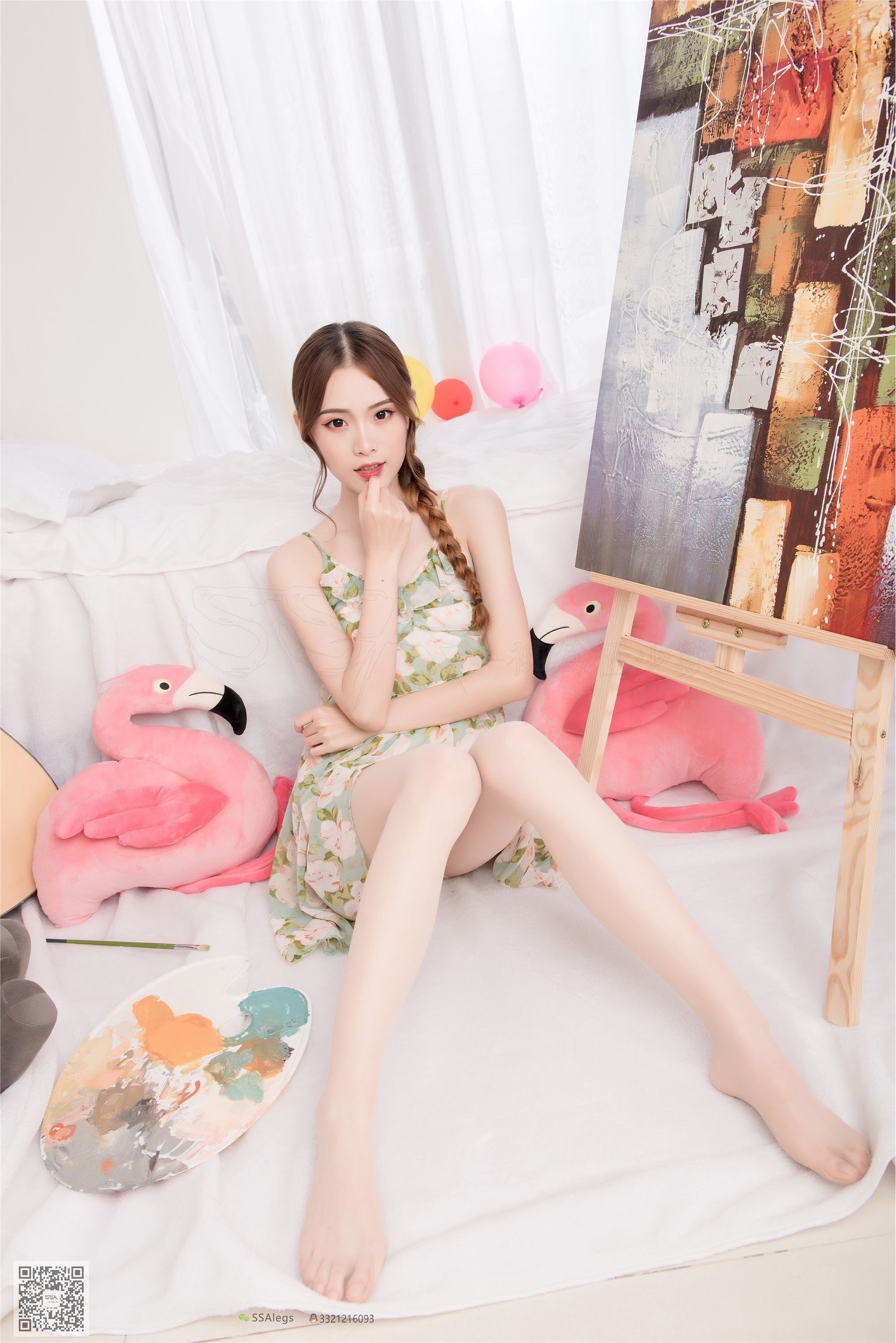 SSA丝社 NO.022 琪琪 化身灵魂画师肉丝美足特写